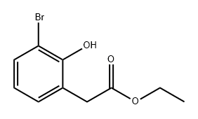 Benzeneacetic acid, 3-bromo-2-hydroxy-, ethyl ester Struktur