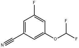 3-(二氟甲氧基)-5-氟苯腈,1261674-63-8,结构式
