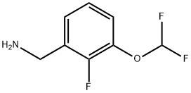 1-[3-(difluoromethoxy)-2-fluorophenyl]methanamine hydrochloride Struktur