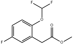 Methyl 2-(difluoromethoxy)-5-fluorophenylacetate Struktur