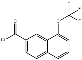 1-(Trifluoromethoxy)naphthalene-7-carbonyl chloride 化学構造式