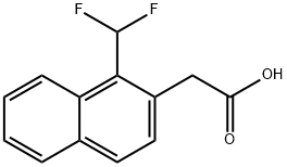 1-(Difluoromethyl)naphthalene-2-acetic acid Structure