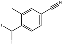 4-(二氟甲基)-3-甲基苄腈 结构式