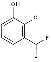 2-氯-3-(二氟甲基)苯酚,1261737-52-3,结构式