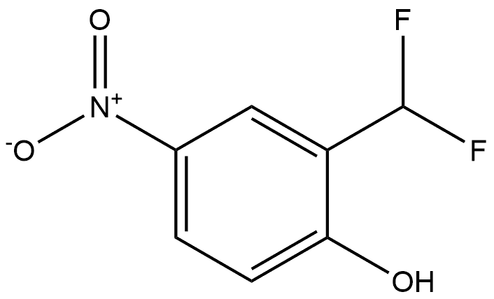 2-(Difluoromethyl)-4-nitrophenol 化学構造式