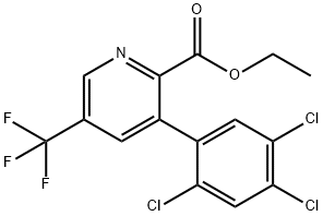 Ethyl 3-(2,4,5-trichlorophenyl)-5-(trifluoromethyl)picolinate 结构式