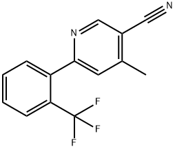 4-Methyl-6-(2-(trifluoromethyl)phenyl)nicotinonitrile,1261758-41-1,结构式