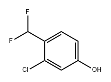 Phenol, 3-chloro-4-(difluoromethyl)-,1261760-52-4,结构式