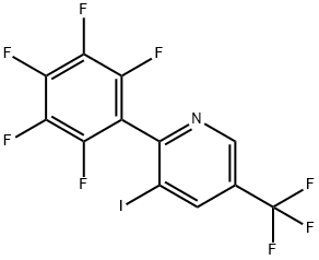 3-Iodo-2-(perfluorophenyl)-5-(trifluoromethyl)pyridine|