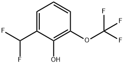 Phenol, 2-(difluoromethyl)-6-(trifluoromethoxy)- Structure