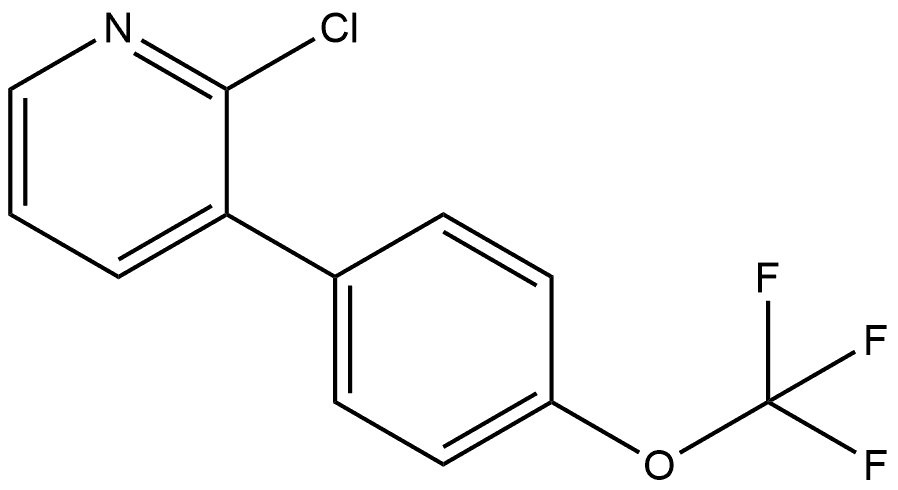 2-Chloro-3-[4-(trifluoromethoxy)phenyl]pyridine Structure