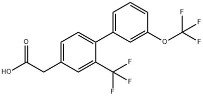 3'-(Trifluoromethoxy)-2-(trifluoromethyl)biphenyl-4-acetic acid Structure