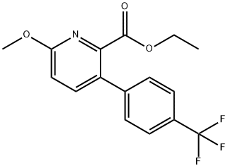 Ethyl 6-methoxy-3-(4-(trifluoromethyl)phenyl)picolinate,1261785-23-2,结构式