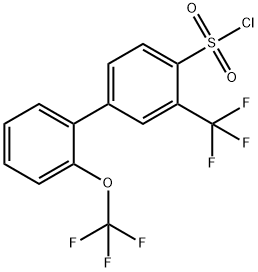 2'-(Trifluoromethoxy)-3-(trifluoromethyl)biphenyl-4-sulfonyl chloride Structure