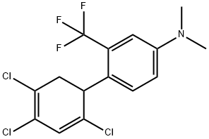 Dimethyl-[4-(2,4,5-trichloro-cyclohexa-2,4-dienyl)-3-(trifluoromethyl)phenyl]-amine Struktur