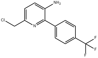 3-Amino-6-(chloromethyl)-2-(4-(trifluoromethyl)phenyl)pyridine Structure