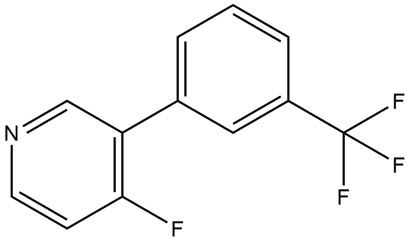 4-Fluoro-3-[3-(trifluoromethyl)phenyl]pyridine,1261818-74-9,结构式
