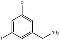 Benzenemethanamine, 3-chloro-5-iodo- Structure