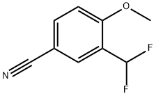 3-(二氟甲基)-4-甲氧基苄腈, 1261823-23-7, 结构式