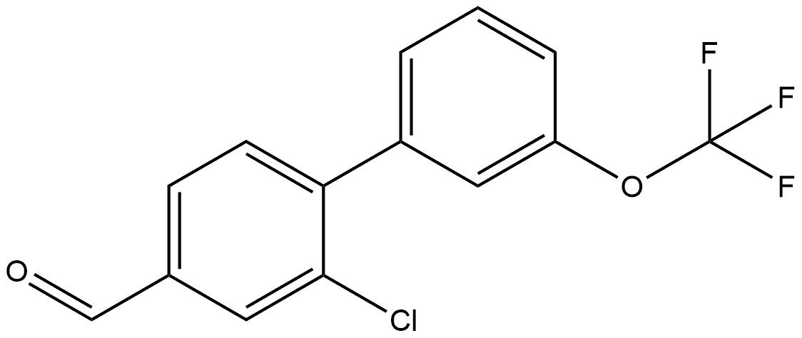 2-Chloro-3'-(trifluoromethoxy)[1,1'-biphenyl]-4-carboxaldehyde Struktur