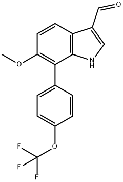 4-Hydroxy-7-(2-(trifluoromethyl)phenyl)indole-3-acetic acid 结构式