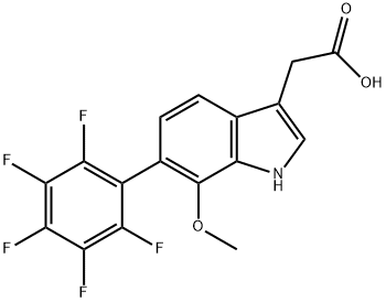 7-Methoxy-4-(perfluorophenyl)indole-3-acetic acid Structure