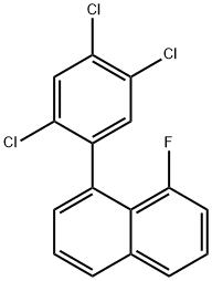 1-Fluoro-8-(2,4,5-trichlorophenyl)naphthalene 化学構造式