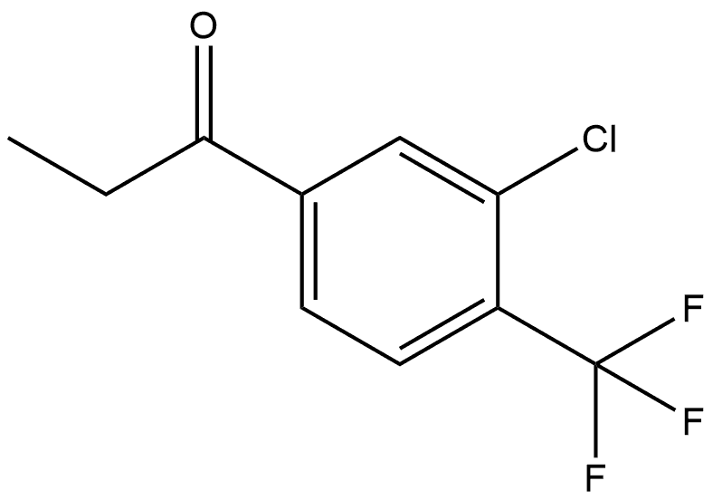 1-[3-Chloro-4-(trifluoromethyl)phenyl]-1-propanone 化学構造式