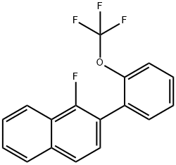 1-Fluoro-2-(2-(trifluoromethoxy)phenyl)naphthalene 化学構造式