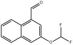 2-(Difluoromethoxy)naphthalene-4-carboxaldehyde Structure