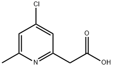 2-Pyridineacetic acid, 4-chloro-6-methyl-,1261846-83-6,结构式
