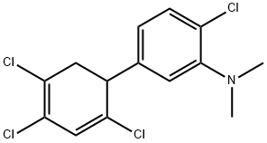 [2-Chloro-5-(2,4,5-trichloro-cyclohexa-2,4-dienyl)phenyl]-dimethylamine Structure