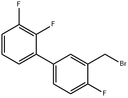 1-[3-(Bromomethyl)-4-fluorophenyl]-2,3-difluorobenzene Struktur