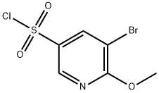 5-溴-6-甲氧基-3-吡啶磺酰氯 结构式