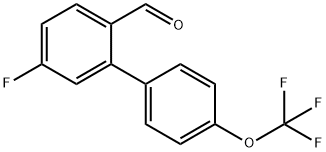 5-Fluoro-4'-(trifluoromethoxy)biphenyl-2-carboxaldehyde 结构式