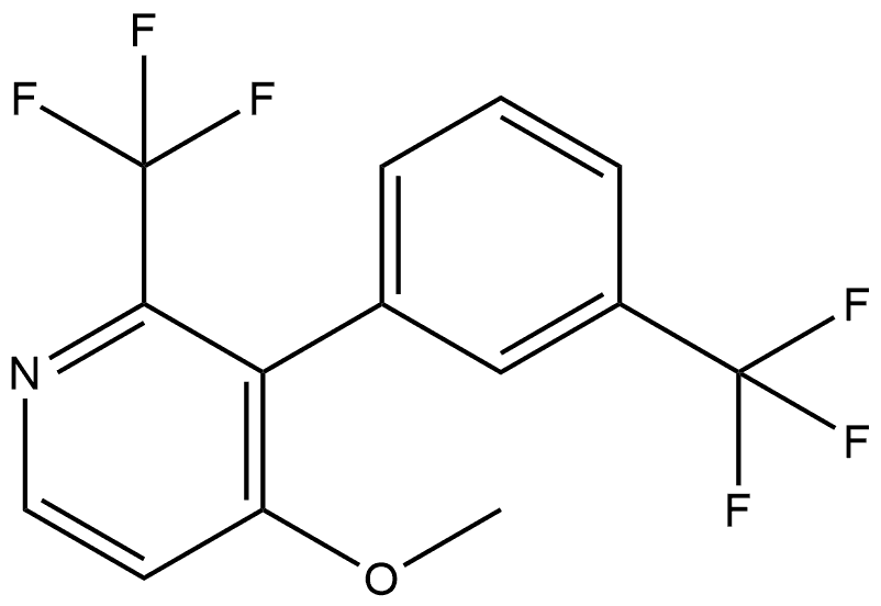 4-Methoxy-2-(trifluoromethyl)-3-[3-(trifluoromethyl)phenyl]pyridine Struktur