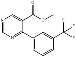 Methyl 4-(3-(trifluoromethyl)phenyl)pyrimidine-5-carboxylate Structure