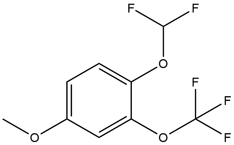 1-(Difluoromethoxy)-4-methoxy-2-(trifluoromethoxy)benzene 化学構造式