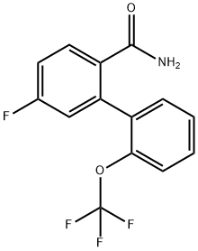 5-Fluoro-2'-(trifluoromethoxy)biphenyl-2-carboxylic acid amide Structure