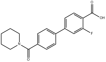 2-Fluoro-4-[4-(piperidine-1-carbonyl)phenyl]benzoic acid,1261902-04-8,结构式