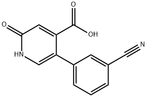 5-(3-Cyanophenyl)-2-hydroxyisonicotinic acid 结构式