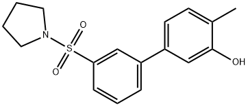 2-Methyl-5-[3-(pyrrolidinylsulfonyl)phenyl]phenol Structure