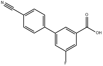3-(4-Cyanophenyl)-5-fluorobenzoic acid,1261920-66-4,结构式