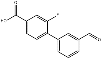 3-Fluoro-4-(3-formylphenyl)benzoic acid Structure