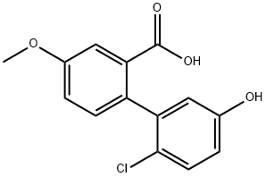 2-(2-Chloro-5-hydroxyphenyl)-5-methoxybenzoic acid Structure