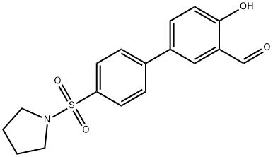 2-Formyl-4-[4-(pyrrolidinylsulfonyl)phenyl]phenol Structure