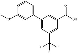 3-(3-Methylthiophenyl)-5-trifluoromethylbenzoic acid 结构式