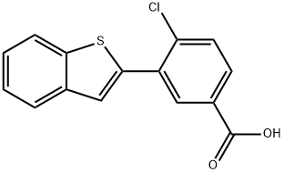 3-[Benzo(b)thiophen-2-yl]-4-chlorobenzoic acid Structure