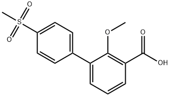 2-Methoxy-3-(4-methylsulfonylphenyl)benzoic acid 结构式