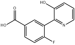 2-(5-Carboxy-2-fluorophenyl)-3-hydroxypyridine,1261939-03-0,结构式